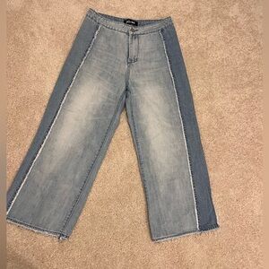DO+BE Two Tone Wide Leg Jeans